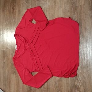 (1X) Rosegal Solid Color Jewel Tone Empire Waist Top Business Casual Office